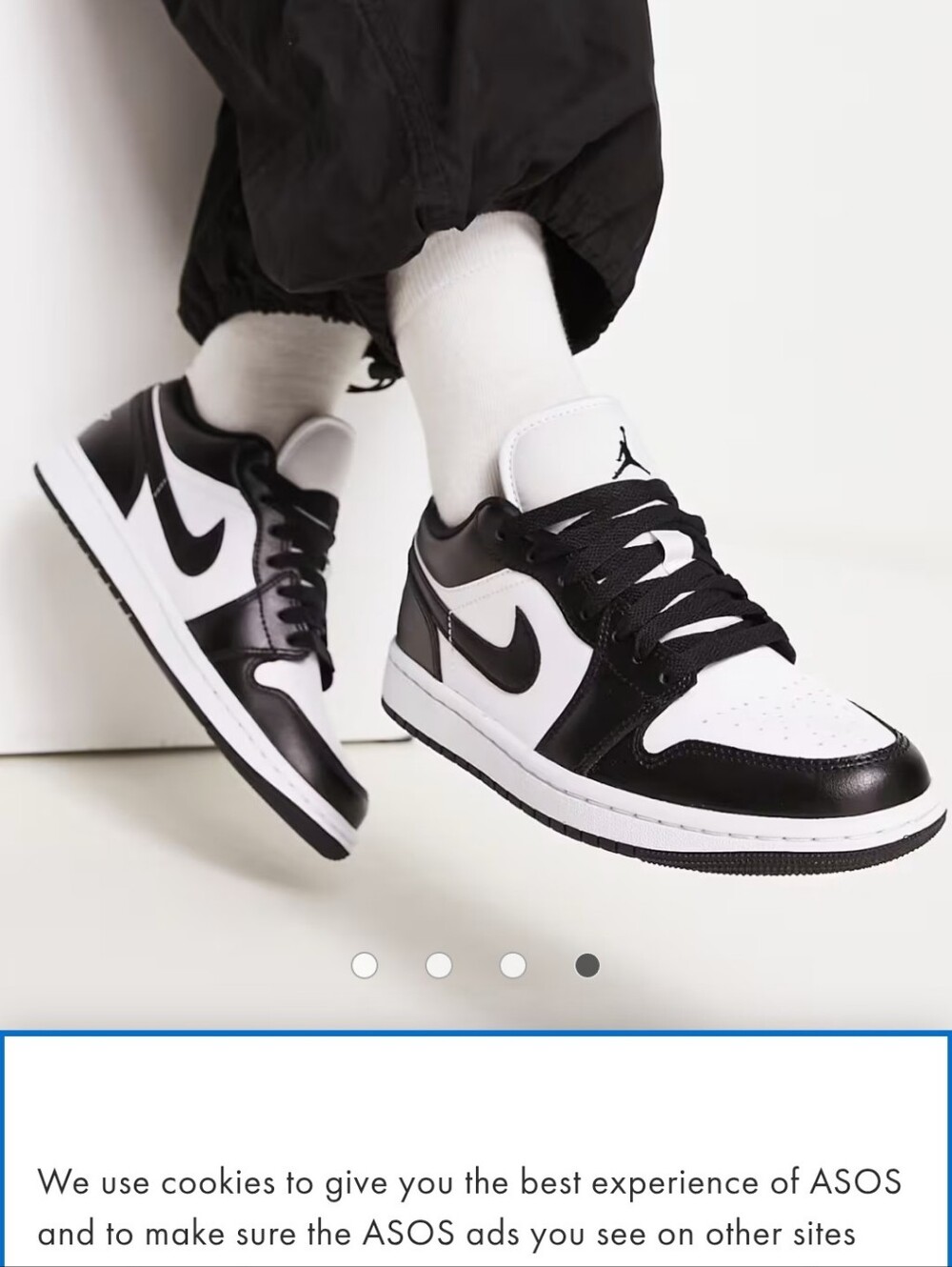 Authentic Nike Womens Air Jordans 6.5  Black & White Low Top Sneakers